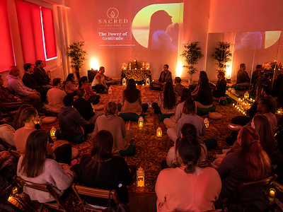 Guests gathered at a real Sacred Lounge event in Manchester