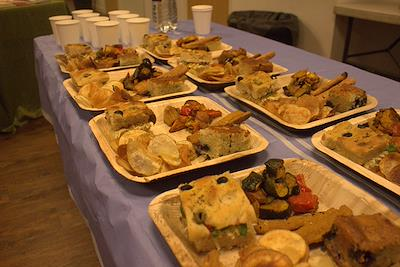 Fresh refreshments shared after the gathering